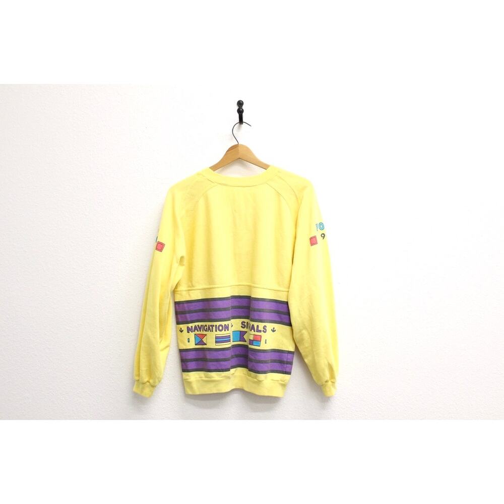 Vintage Nautical Sailing Navigation Signals Sweatshirt Medium - Picture 3 of 6